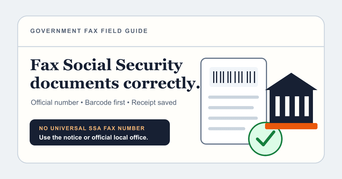 Editorial illustration for How to Fax Documents to Social Security (SSA)