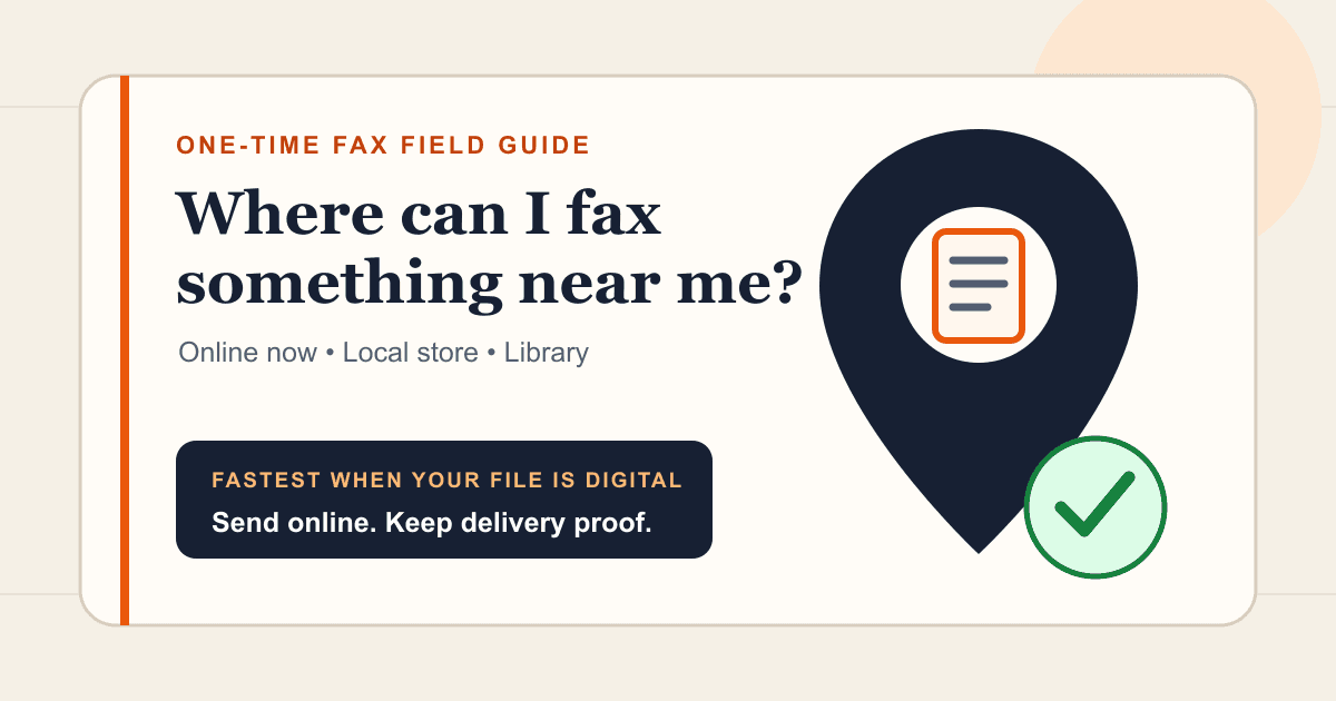 Editorial illustration for Where Can I Fax Something Near Me? One-Time Options Compared